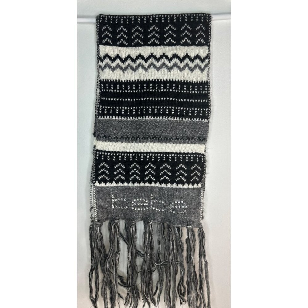 Bebe Vintage Y2K Aztec Print Scarf Wrap Women’s Retro Cozy Bohemian Western